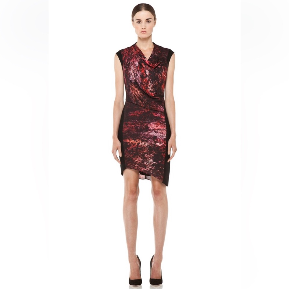 HELMUT LANG Midnight Floral Twill Dress Size 4